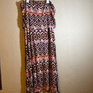 Strapless mid length dress